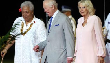 King Charles and Queen Camilla arrive in Samoa