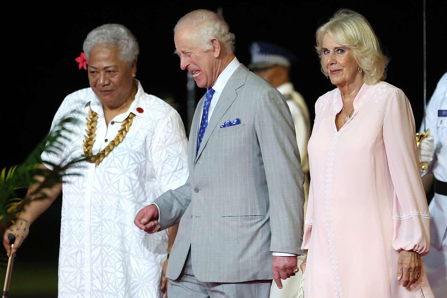 King Charles and Queen Camilla arrive in Samoa