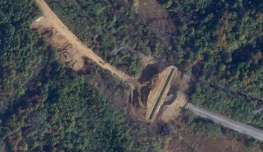 Satellite images show North Korea dug large border trenches after demolishing road, rail links