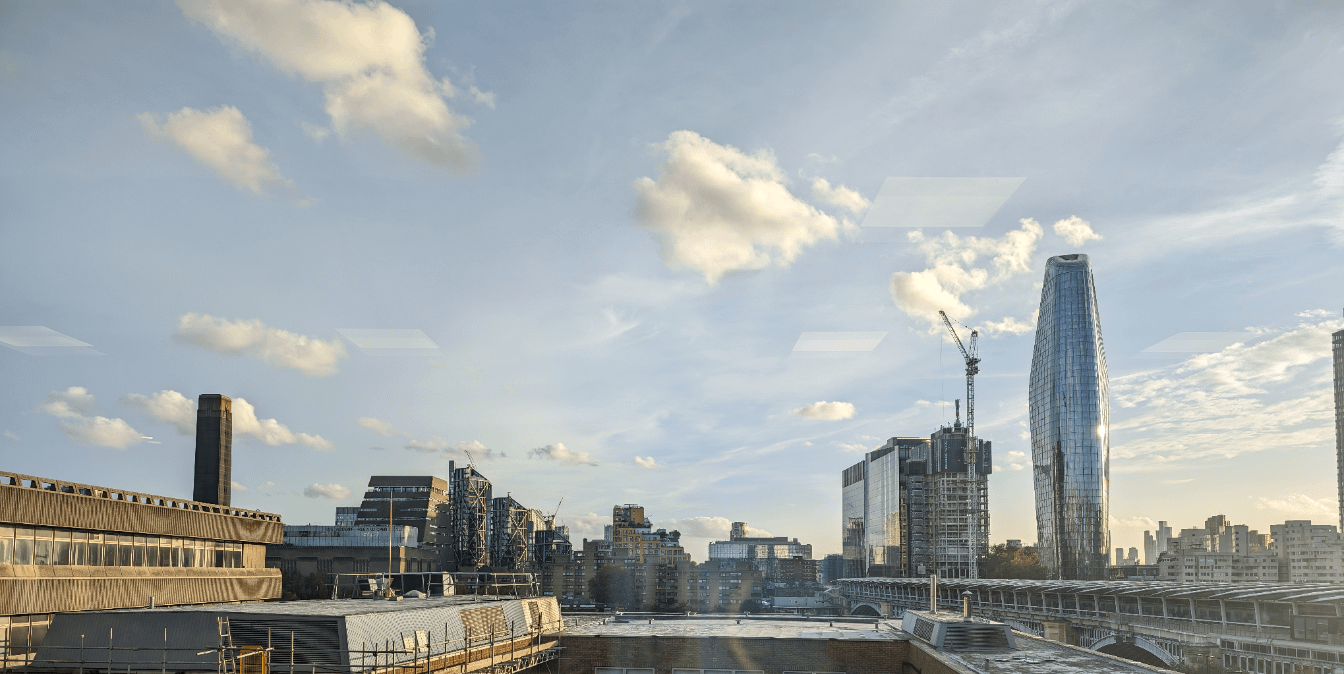 New office desk has a view of the Tate Modern, Blackfriars Bridge & that hair trimmer looking building