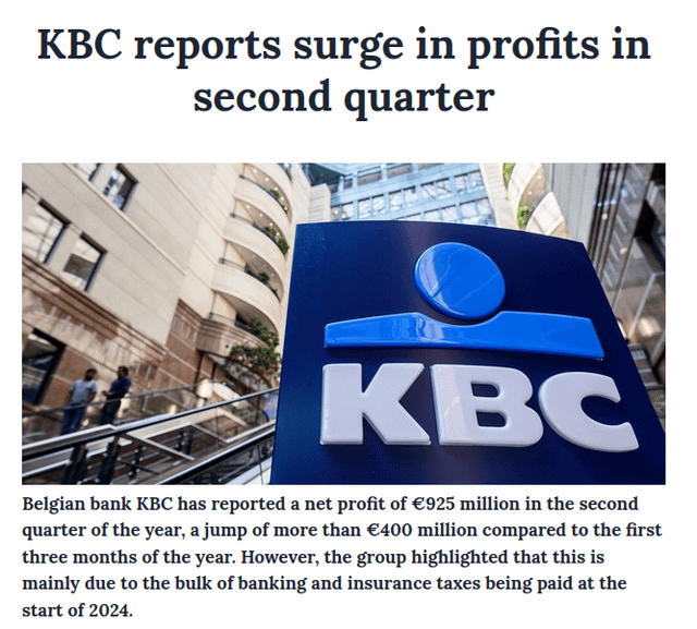 Banks like KBC can have a NET PROFIT of + €10 MILLION PER DAY out of abusive fees and commissions, but hey, "massive migration is taking our money!"