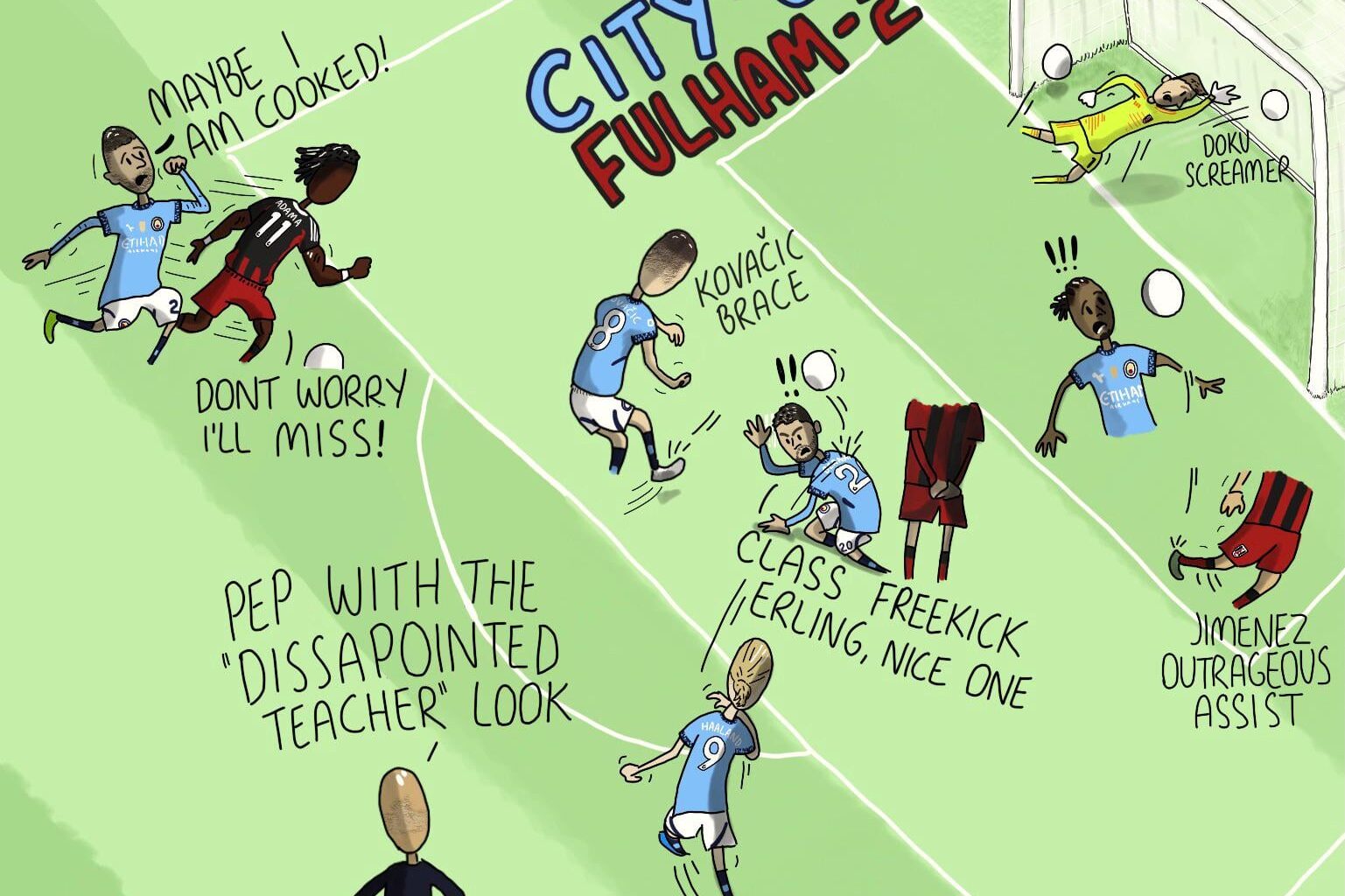 City vs Fulham - Cartoon Edition!