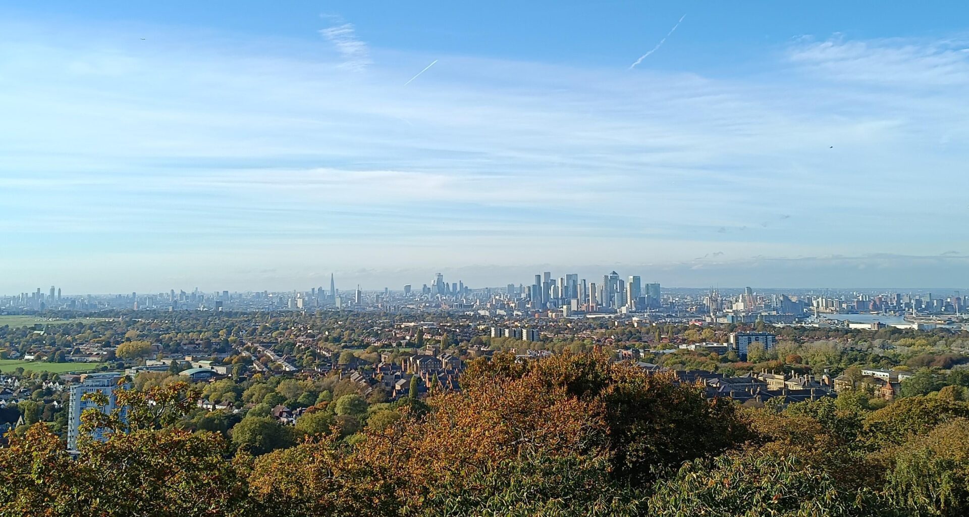 London skyline view from ..