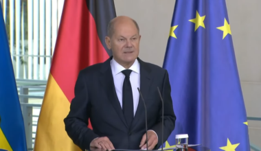 germany pledges €14 billion military aid package ukraine year-end german chancellor olaf scholz during his joint press conference president volodymyr zelenskyy berlin 11 october 2024