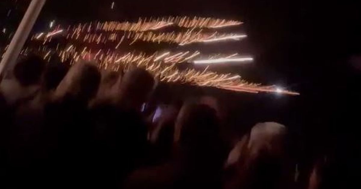 Children cry and scream as fireworks shoot into crowd at 'malfunctioned' bonfire night display