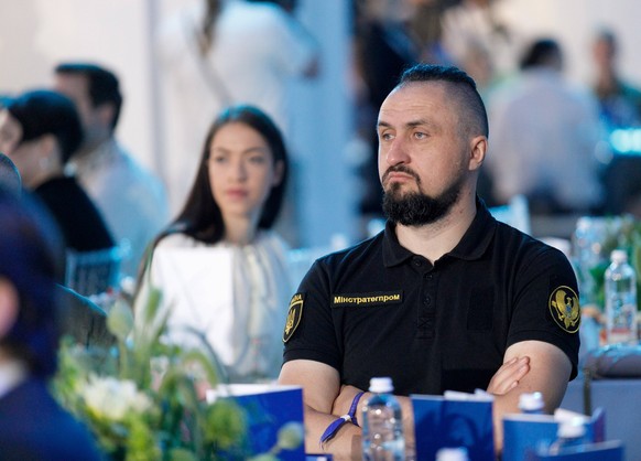 National Prayer Breakfast in Kyiv KYIV, UKRAINE - JUNE 29, 2024 - Minister for Strategic Industries of Ukraine Oleksandr Kamyshin attends the National Prayer Breakfast held under the auspices of Presi ...