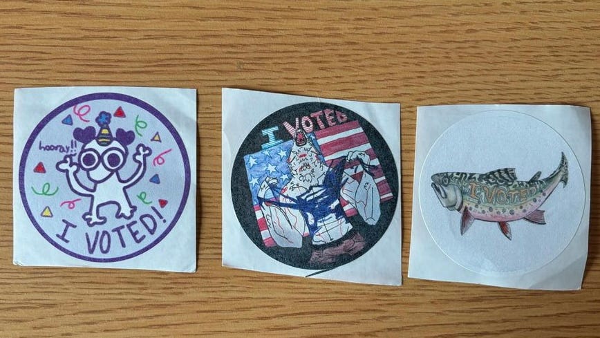 See unique 'I Voted' stickers for Michigan, other states