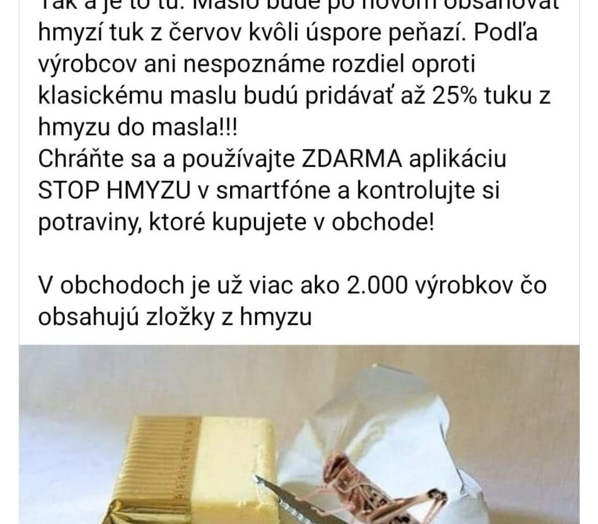 A budeme si mazat cvrčky na chleba