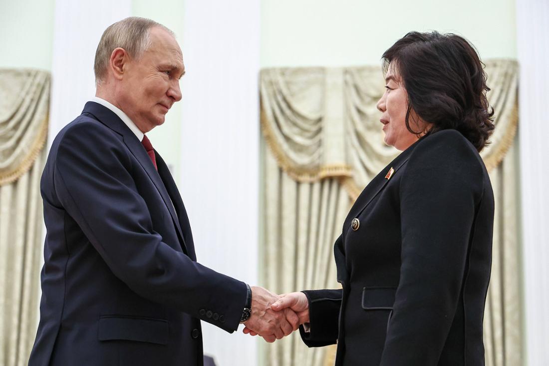 Gemeinsame Sache im Ukraine-Krieg? Russland-Autokrat Wladimir Putin und die nordkoreanische Außenministerin Choe Son-hui.