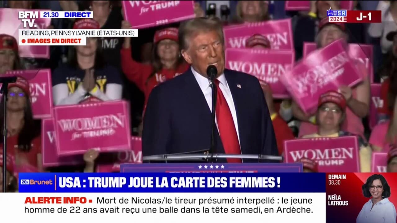 pour son sprint final, Donald Trump tente de convaincre les femmes