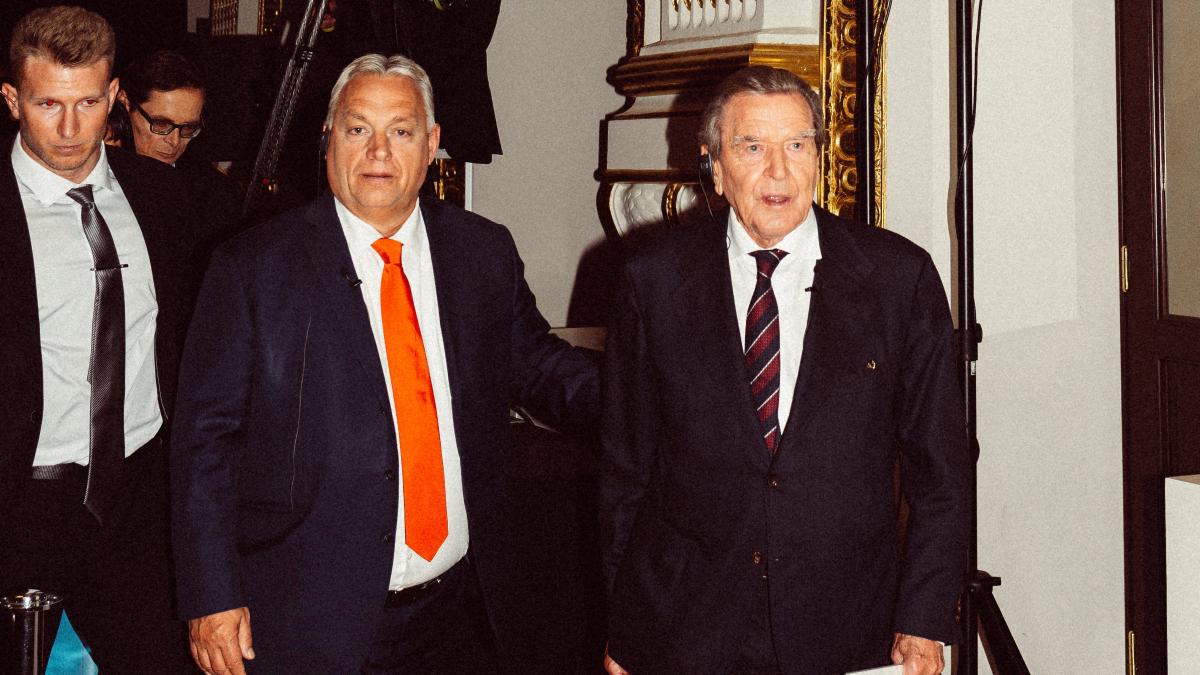 Schröder und Orbán in Wien: „In geopolitischen Fragen folge ich immer Herrn Schröder“