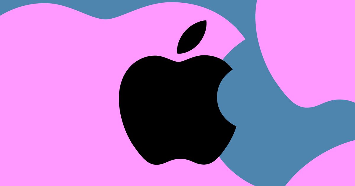 Vector illustration of the Apple logo.