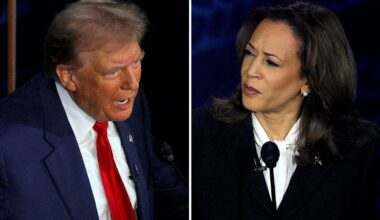 US Election Results 2024: The Republican presidential nominee, former US President Donald Trump, and the Democratic presidential nominee, US Vice President Kamala Harris, take part in a presidential debate hosted by ABC in Philadelphia, Pennsylvania, US, on September 10, 2024, in a combination of file photographs.