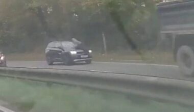 Man clings to front of car as it drives down busy Welsh dual carriageway