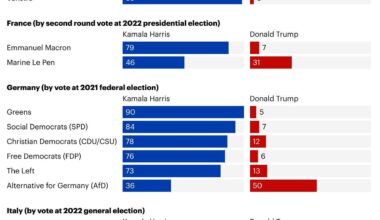 Umfrage: Für welchen US-Präsidentschaftskandidaten würden Wähler dieser Parteien Europas stimmen? (Quelle: YouGov)