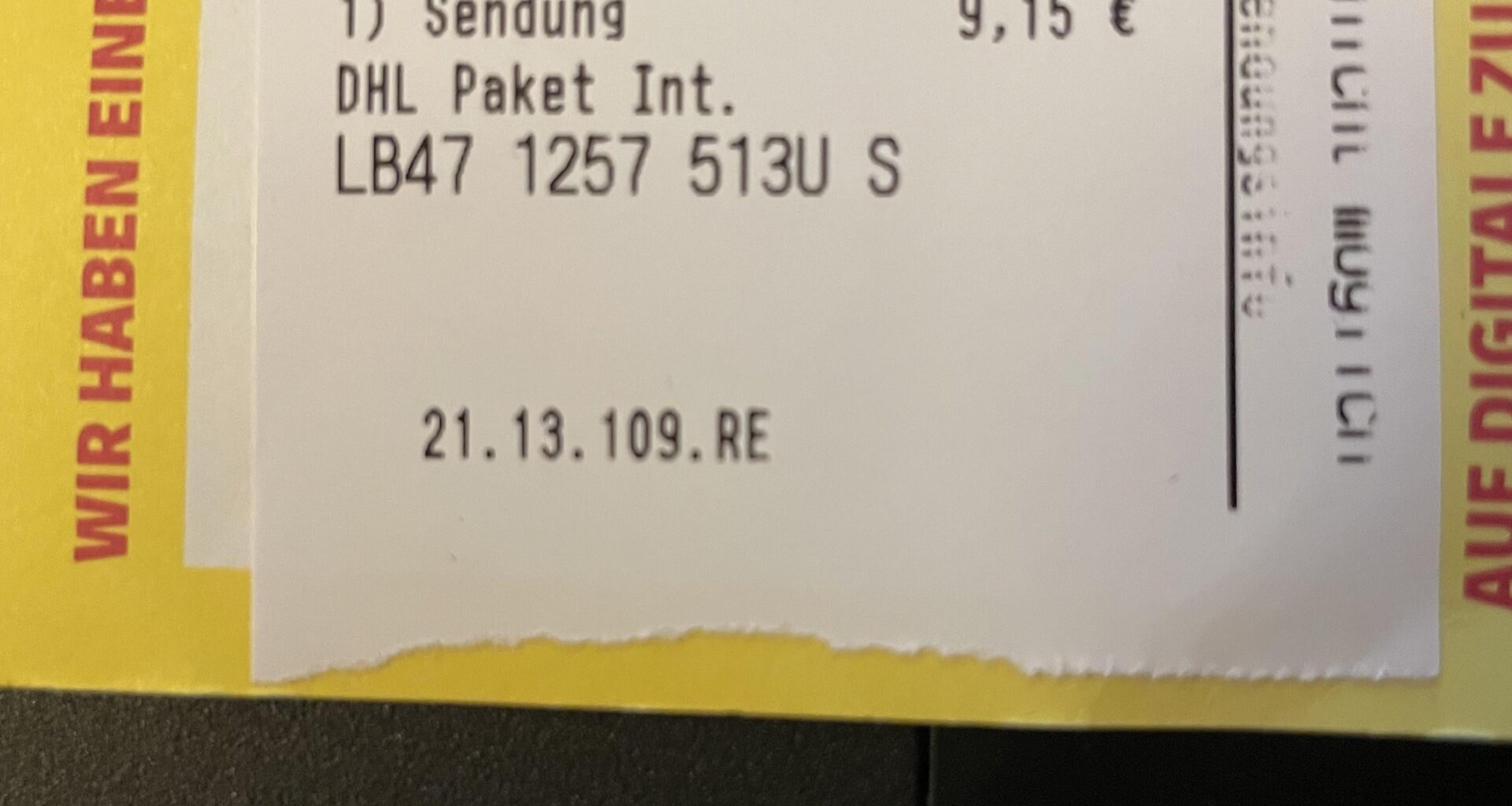 Potential DHL charge