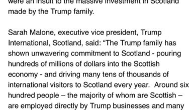 Trump international respond to First Minister John Swinney comments on US election