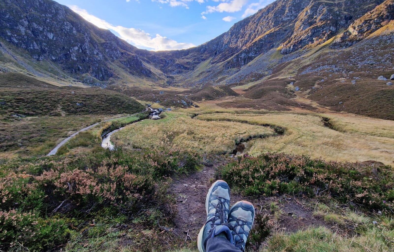 The absolute majesty of the view that emerges when you walk up from Glen Clova and arrive at Corrie Fee...